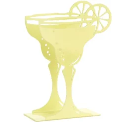 Serviettenhalter Cocktail, Metall gelb