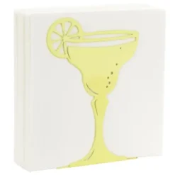 Serviettenhalter Cocktail, Metall gelb