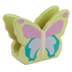 Serviettenhalter Schmetterling, Keramik grün