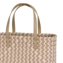 Shopper Faye champagner - Design Einkaufstasche & Strandtasche