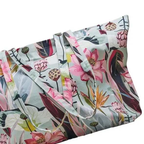 Shopper mit buntem Blumenprint – große Henkeltasche & Strandtasche