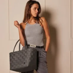 Shopper Paris dunkelgrau - Einkaufstasche & Strandtasche
