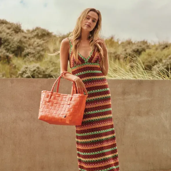 Shopper Paris orange - Einkaufstasche & Strandtasche
