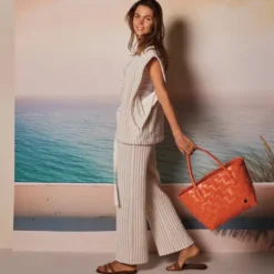 Shopper Paris orange - Einkaufstasche & Strandtasche