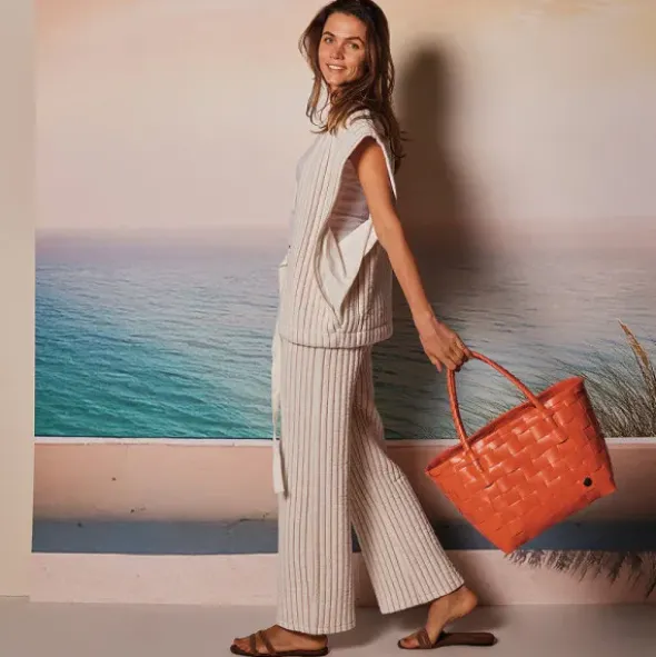Shopper Paris orange - Einkaufstasche & Strandtasche