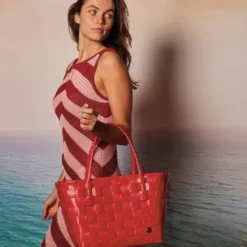 Shopper Paris rot - Einkaufstasche & Strandtasche