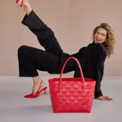 Shopper Paris rot - Einkaufstasche & Strandtasche