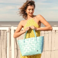 Shopper Paris türkis - Einkaufstasche & Strandtasche