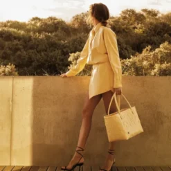 Shopper Paris vanilla yellow - Einkaufstasche & Strandtasche