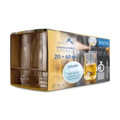 Shotgläser / Schnapsgläser 20 + 40 ml CLUB NO.7 - Superglas 4er-Set