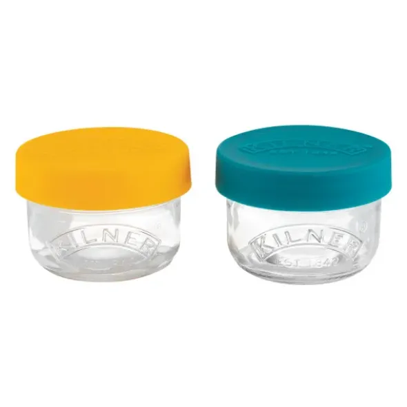 Snackgläser mit Silikondeckel 2er-Set