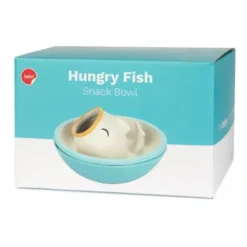 Snackschale hungriger Fisch mit Abfallfunktion, Keramik blau