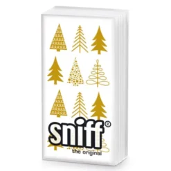 SNIFF Taschentücher - Weihnachtsbäume gold