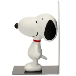 Snoopy Buchstütze – Peanuts Bücherhalter schwarz mit Snoopy Figur