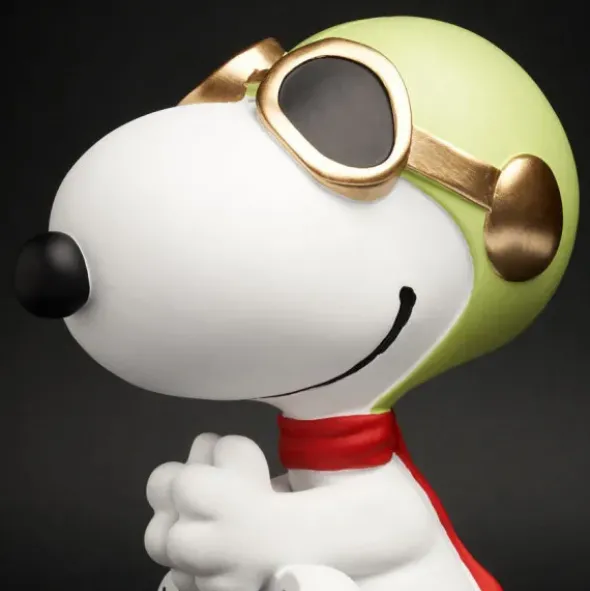 Snoopy Figur Flieger 25 cm, sitzend weiß – Peanuts Dekofigur