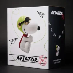 Snoopy Figur Flieger 25 cm, sitzend weiß – Peanuts Dekofigur
