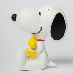 Snoopy Figur mit Woodstock 12 cm, sitzend weiß – Peanuts Dekofigur