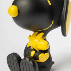 Snoopy Figur mit Woodstock 25 cm, sitzend schwarz – Peanuts Dekofigur