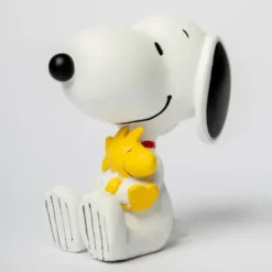 Snoopy Figur mit Woodstock 25 cm, sitzend weiß – Peanuts Dekofigur