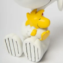 Snoopy Figur mit Woodstock 25 cm, sitzend weiß – Peanuts Dekofigur