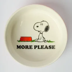 Snoopy Hundenapf Keramik NOW WHAT? MORE PLEASE – roter Futternapf Peanuts