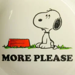 Snoopy Hundenapf Keramik NOW WHAT? MORE PLEASE – roter Futternapf Peanuts