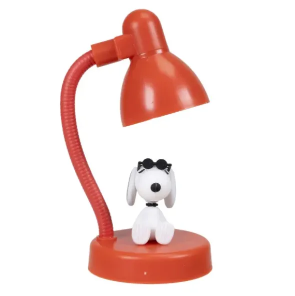 Snoopy Mini Lampe rot – LED Tischlampe mit flexiblem Lampenhals
