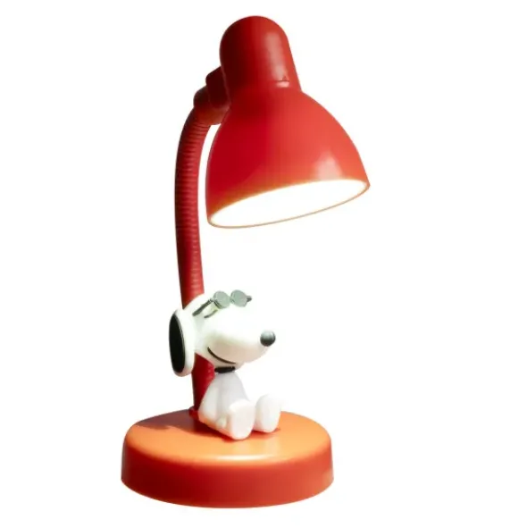 Snoopy Mini Lampe rot – LED Tischlampe mit flexiblem Lampenhals