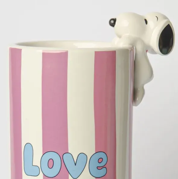 Snoopy Vase Love is in Bloom - Keramik Blumenvase Peanuts