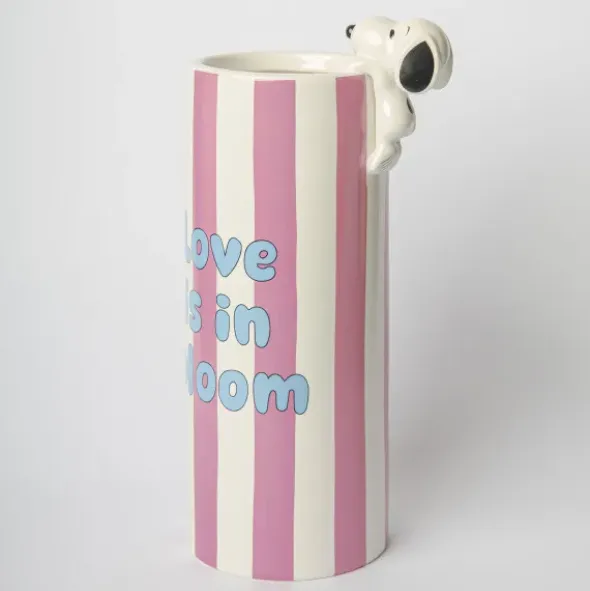 Snoopy Vase Love is in Bloom - Keramik Blumenvase Peanuts