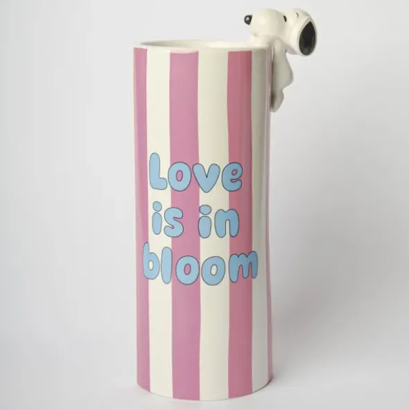 Snoopy Vase Love is in Bloom - Keramik Blumenvase Peanuts