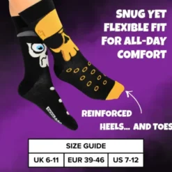 Socken Geschenkbox Heavy Metal – 6 einzelne Metalheads Socken Gr. 39–46