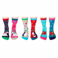 Socken Geschenkbox MERRY KISSMAS - 6 Socken, Gr. 37-42