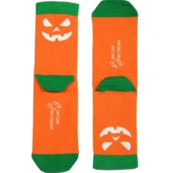Socken Halloween Kürbis in orange Gr. 36-39 – Gesicht selbstleuchtend bei Nacht