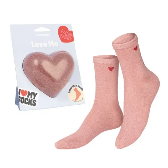 Socken Love Me - Heart Socks, Herz rosa