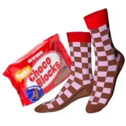 Socken Schokoriegel Choco Blocks – Schokoladen Socken Gr. 36 - 45