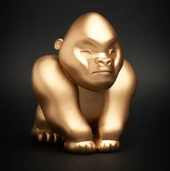 Spardose Gorilla 19 cm - Gold