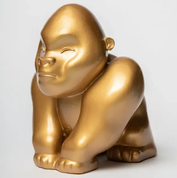 Spardose Gorilla 19 cm - Gold