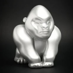 Spardose Gorilla 19 cm - Silber