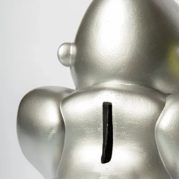 Spardose Gorilla 19 cm - Silber