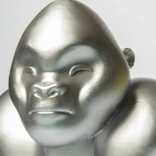 Spardose Gorilla 19 cm - Silber