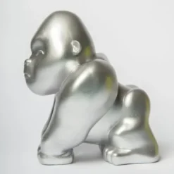 Spardose Gorilla 19 cm - Silber