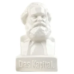Spardose Statue KARL MARX - Das Kapital - Keramik cremeweiß