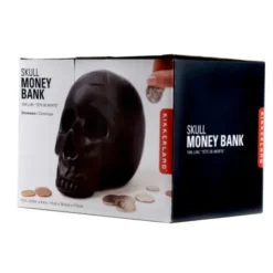 Spardose Totenkopf - Totenschädel Keramik schwarz