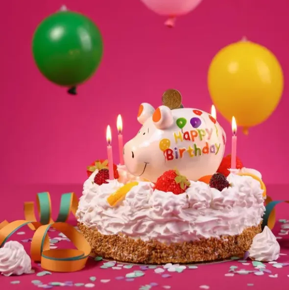 Sparschwein Happy Birthday