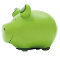 Sparschwein Keramik - blanko grün