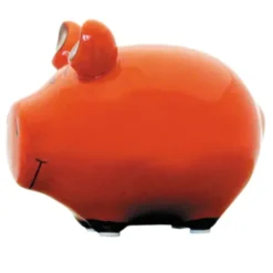 Sparschwein Keramik - blanko rot
