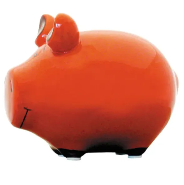 Sparschwein Keramik - blanko rot