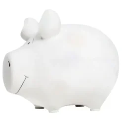Sparschwein Keramik - blanko weiß