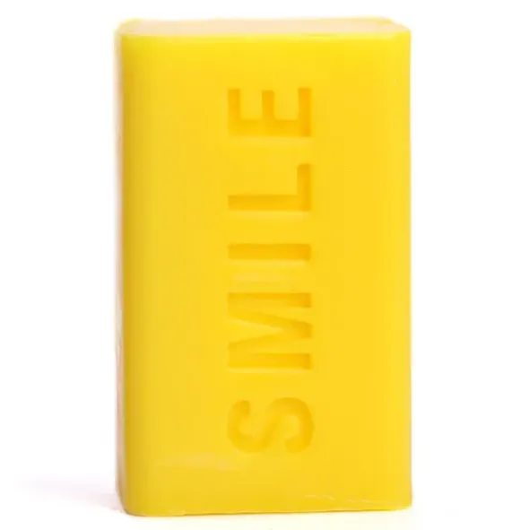 Spruchseife SMILE / Handseife gelb vegan